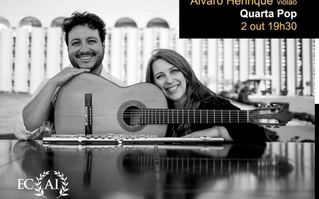 Diana Mota (flauta) e Alvaro Henrique (violão) no Espaço Cultural Alexandre Inecco (2 de outubro, 19h30)