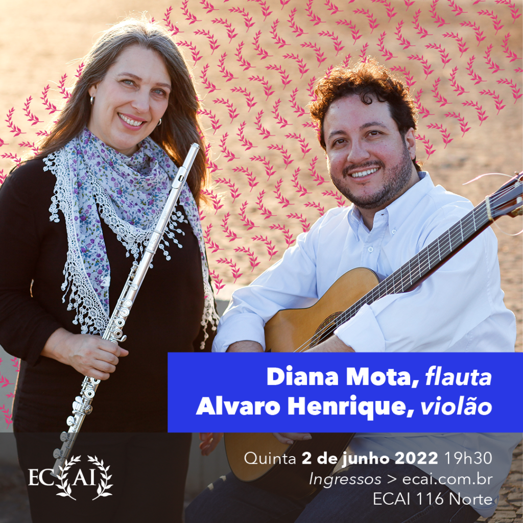 Diana Mota (flauta) e Alvaro Henrique (violão) no ECAI
